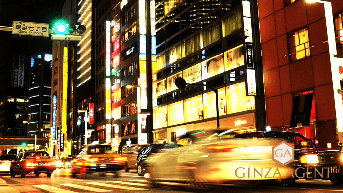 銀座8丁目の夜景